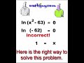 Unveiling the Secrets of Exponential Equations: A Journey to Solve Log Natural X Squared Minus 63 Equals 1