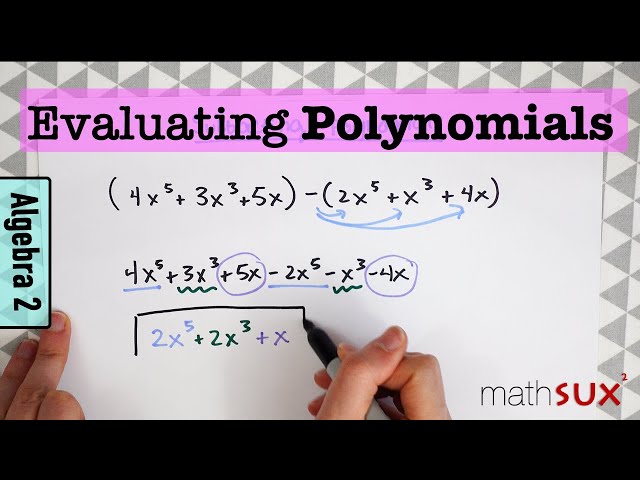 Evaluating Polynomials: Adding, Subtracting, Multiplying, and Dividing ...