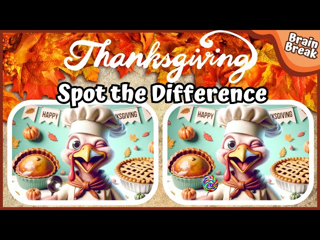 Thanksgiving Spot the Difference Game: Find the Differences | SchoolTube